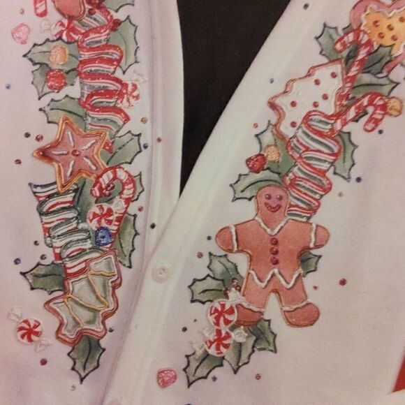 vintage Cardigan holiday Xmas‎ Fabric cutouts🌈5 for $25 - Picture 4 of 10